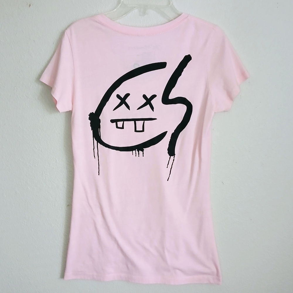 The Chainsmokers Pink Short Sleeve Two Sided Tee Size Medium